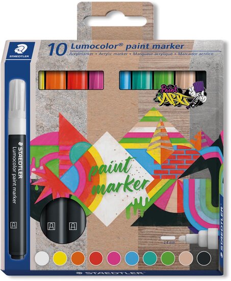 Staedtler Lumocolor paintmarker, set van 10