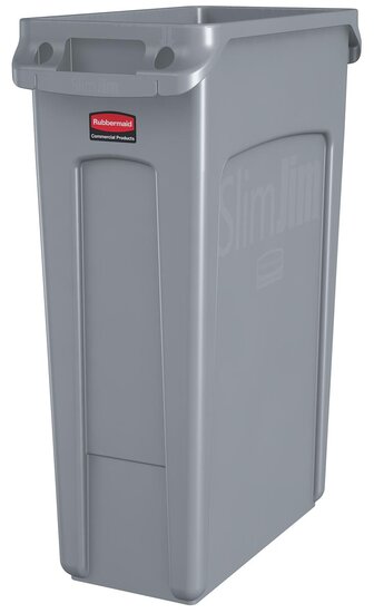 Rubbermaid afvalcontainer Slim Jim, 87 liter, grijs