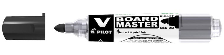 Pilot V-Board Master whiteboardmarker, ronde punt, 2,3 mm, zwart