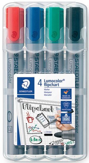 Staedtler merkstift Lumocolor Flipchart 4 stuks