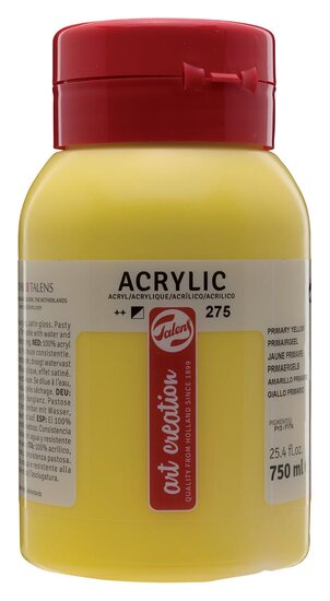 Talens Art Creation acrylverf flacon van 750 ml, primairgeel