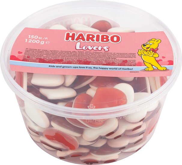 Haribo Lovers snoepgoed, pot van 150 stuks