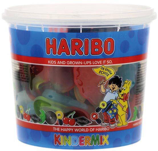 Haribo snoepgoed, emmer van 650 g, kindermix