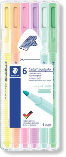 Staedtler Triplus Textsurfer, opstelbare box van 6 kleuren