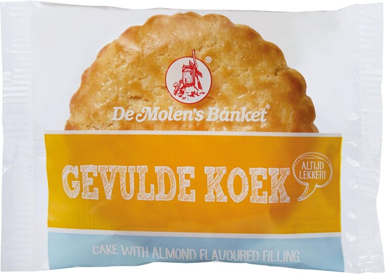 De Molen Gevulde Koek, individueel verpakt, 50 g