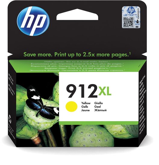 HP inktcartridge 912XL, 825 pagina&#039;s, OEM 3YL83AE#BGX, geel