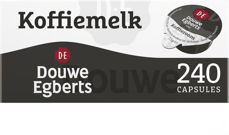 Douwe Egberts koffiemelk, cups van 7,5 g, doos van 240 stuks