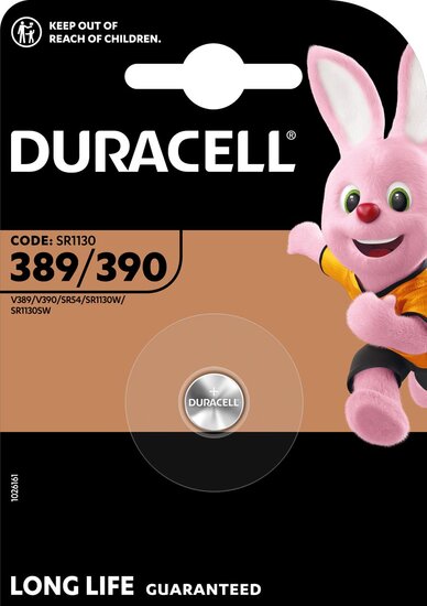 Duracell knoopcel 389/390, blister van 1 stuk