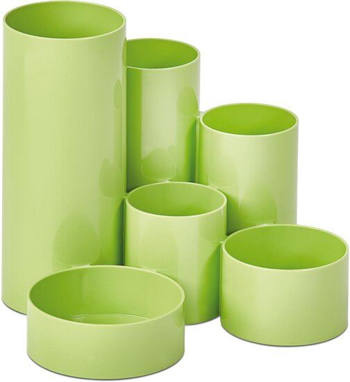 MAUL pennenbak Tubo wit, 6 vaks &Oslash;15x12.5cm lime groen