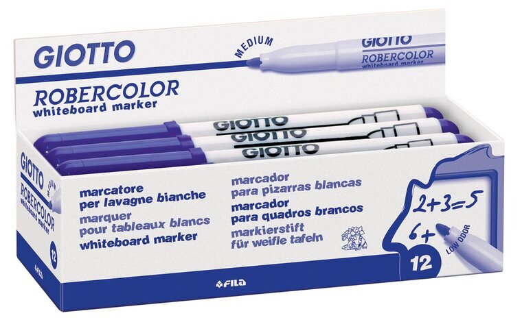 Giotto Robercolor whiteboardmarker, medium, ronde punt, blauw