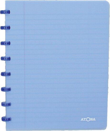 Atoma Trendy schrift, ft A5, 144 bladzijden, gelijnd, transparant blauw