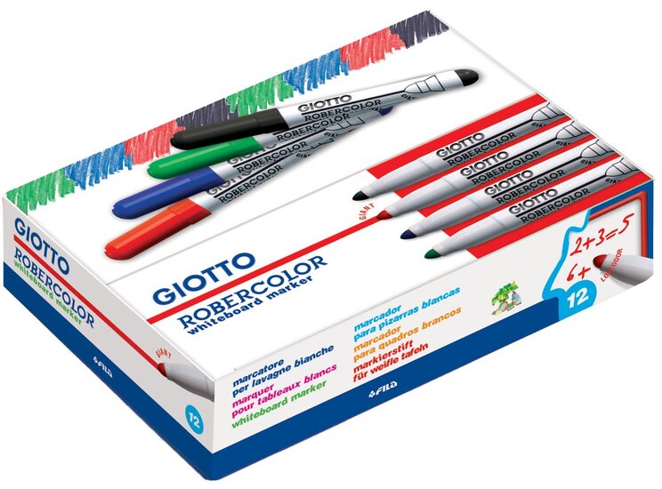 Giotto Robercolor whiteboardmarker maxi, ronde punt, rood