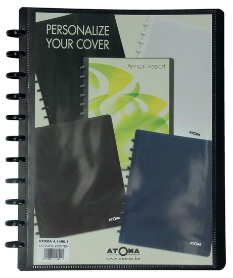 Atoma showalbum, voor ft A4, uit PP, met 60 tassen, personaliseerbaar