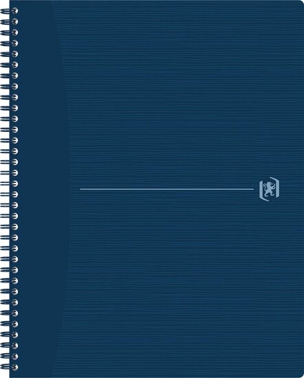 Oxford Origin spiraalschrift, ft A4+, 140 bladzijden, gelijnd, blauw