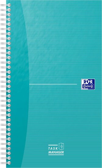 Oxford Office Essentials taskmanager, 230 bladzijden, ft 14,1 x 24,6 cm, aqua