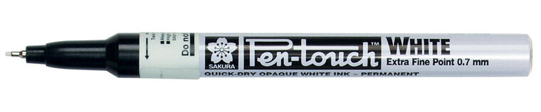 Sakura paint Marker Pen-Touch punt van 0,7 mm, wit