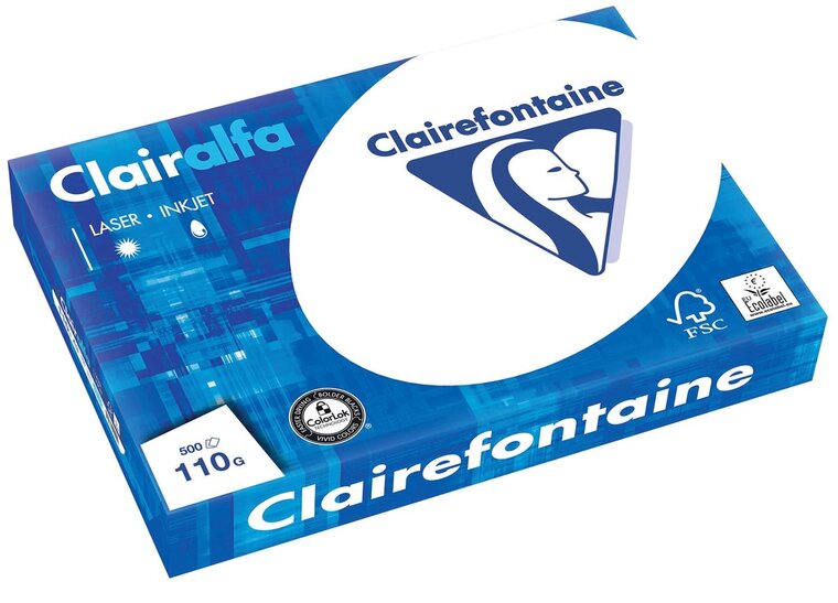 Clairefontaine Clairalfa presentatiepapier A3, 110 g, pak van 500 vel