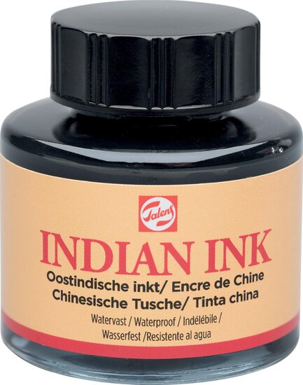 Talens Oostindische inkt, flesje van 30 ml, zwart