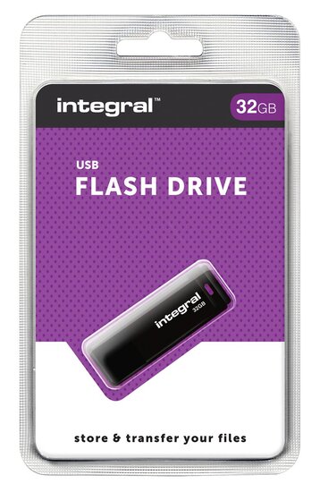 Integral USB 2.0 stick, 32 GB, zwart