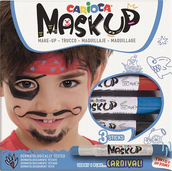 Carioca maquillagestiften Mask Up Carnival, doos met 3 stiften