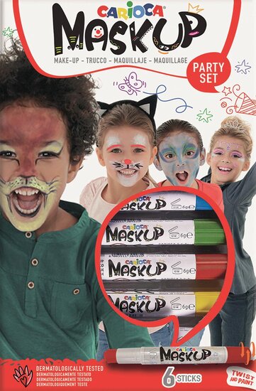 Carioca maquillagestiften Mask Up Party Set, doos met 6 stiften