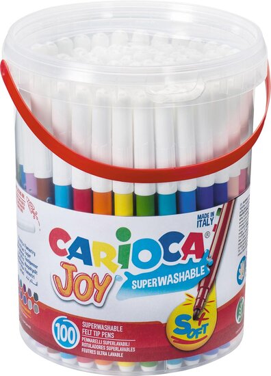 Carioca viltstift Joy, 100 stiften in een plastic pot