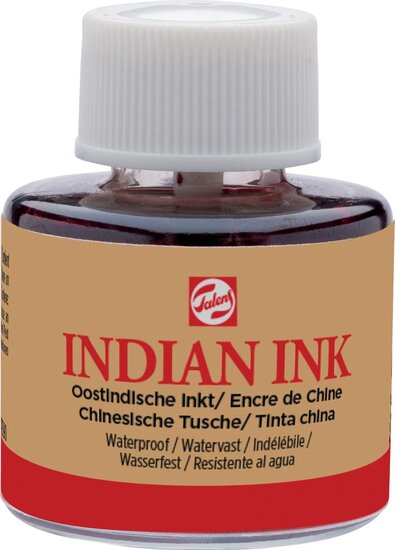 Talens Oostindische inkt, flesje van 11 ml, zwart