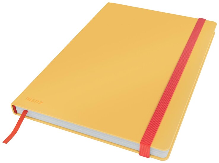 Leitz Cosy notitieboek met harde kaft, voor ft B5, gelijnd, geel