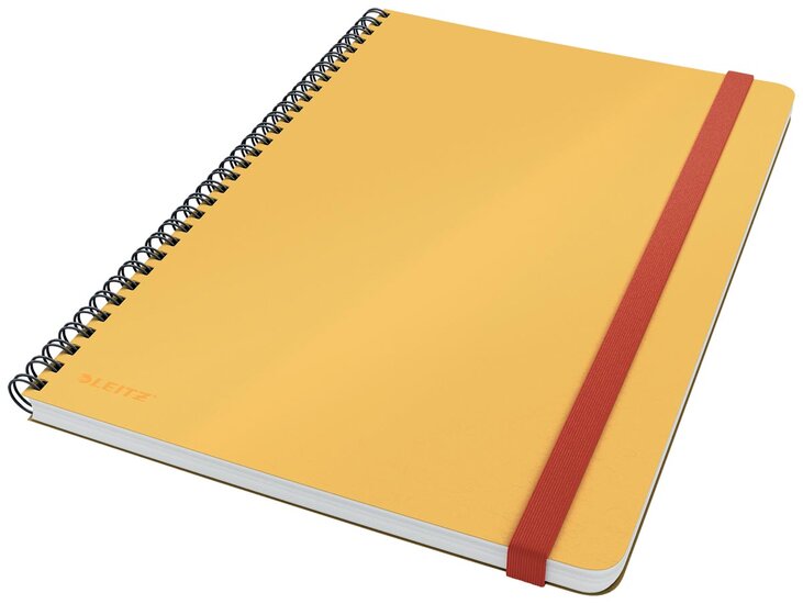 Leitz Cosy notitieboek met spiraalbinding, voor ft B5, gelijnd, geel