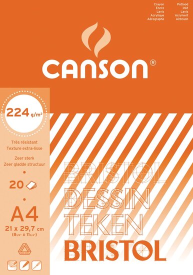 Canson tekenblok Bristol ft 21 x 29,7 cm (A4)