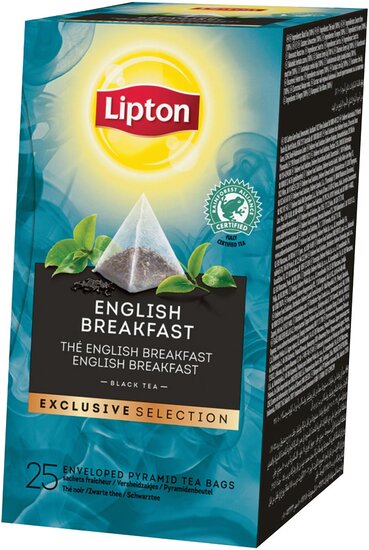 Lipton thee, English Breakfast, Exclusive Selection, doos van 25 zakjes