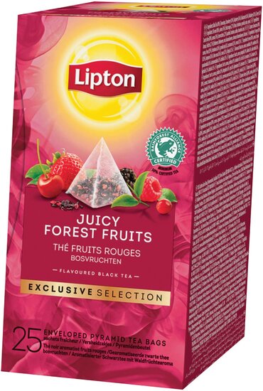 Lipton thee, Bosvruchten, Exclusive Selection, doos van 25 zakjes