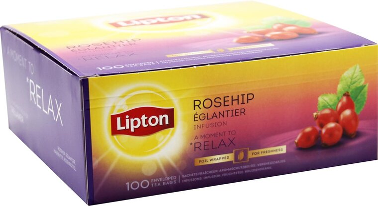 Lipton thee, Rozebottel, Infusion, doos van 100 zakjes