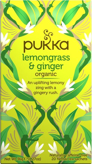 Pukka thee bio, Lemongrass - Ginger, pak van 20 stuks