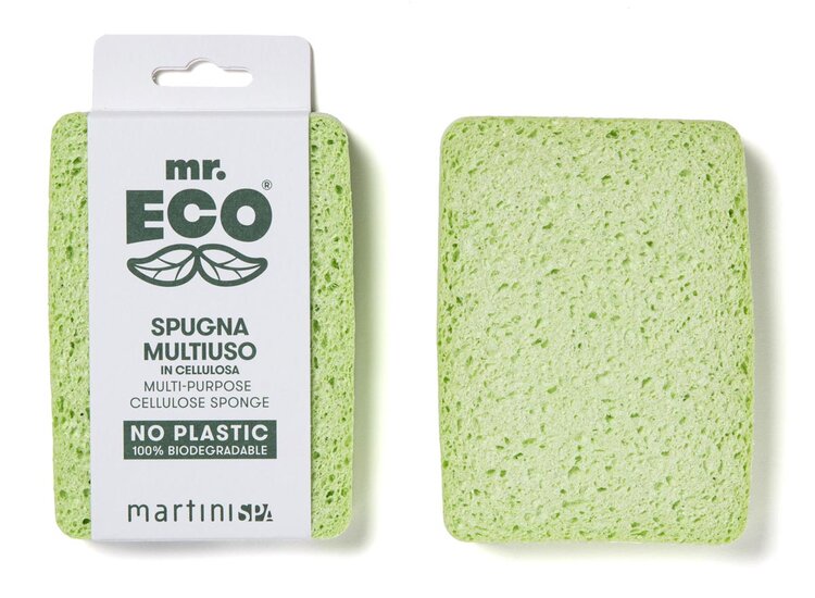 Mr. Eco spons ft 12.5 x 10 x 2 cm, van plantaardige cellulose