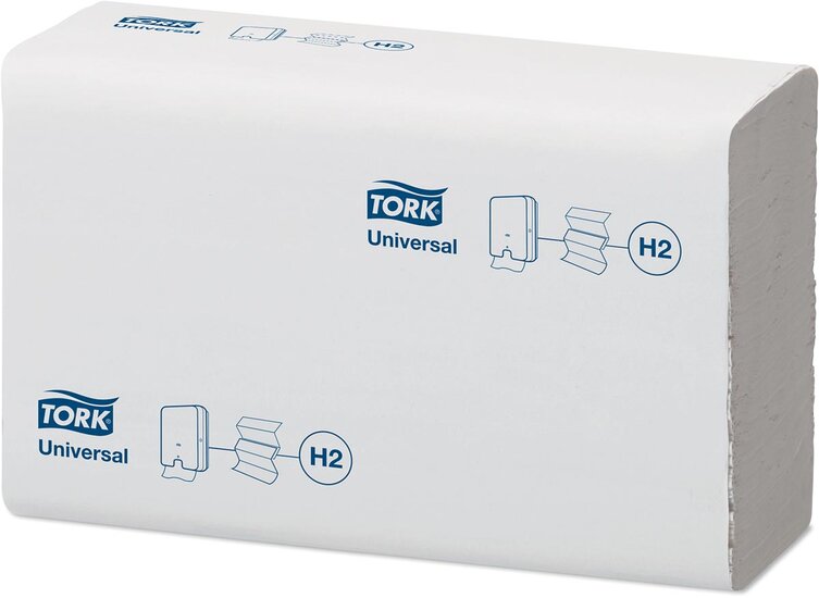 Tork Xpress Universal handdoek, 1-laags, systeem H2, wit, pak van 20 stuks