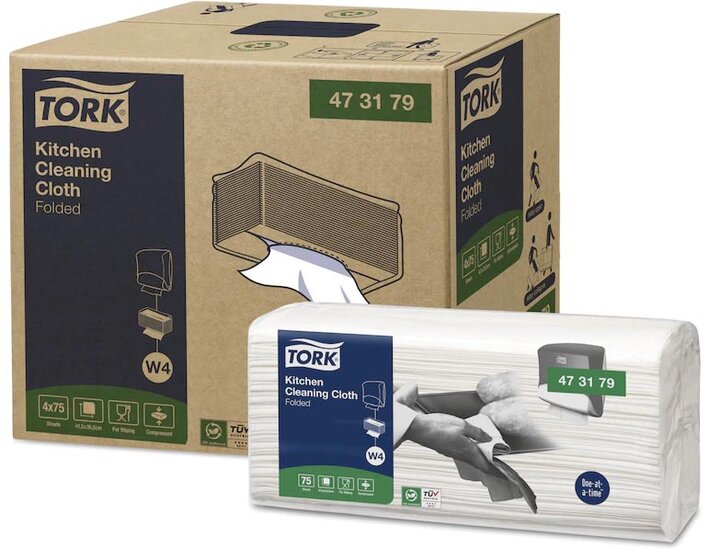 Tork Kitchen Cleaning reinigingsdoek, W4, 75 vellen, pak van 4 stuks