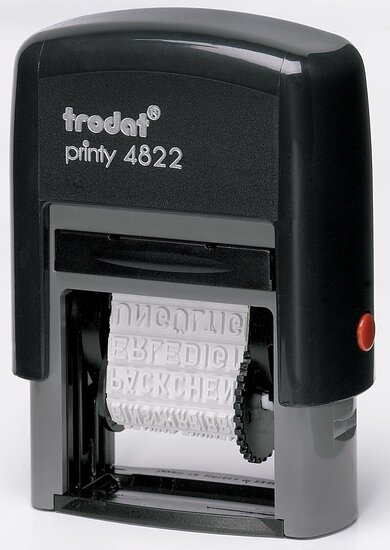 Trodat tekststempel Printy Line 4822 woorden: priority, betaald, spoed, aangetekend, kopie, e-mail, ...