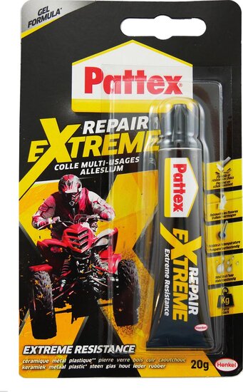 Pattex multilijm 100 % Repair Gel, tube van 20 g, op blister