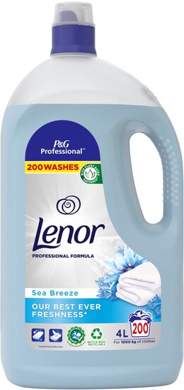 Lenor Professional wasverzachter zeebries, flacon van 4 liter