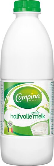 Campina halfvolle melk, 1 liter, pak van 6 stuks