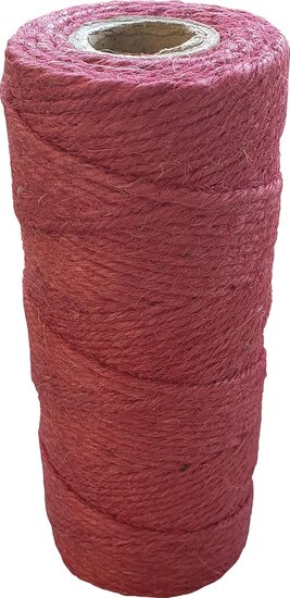 Jute bindtouw van 75 m, rood