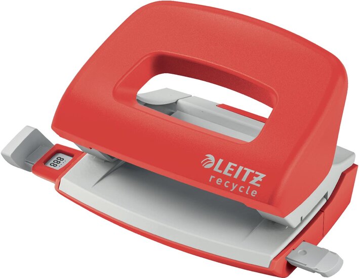 Leitz NeXXt Recycle Mini perforator, 10 blad, rood