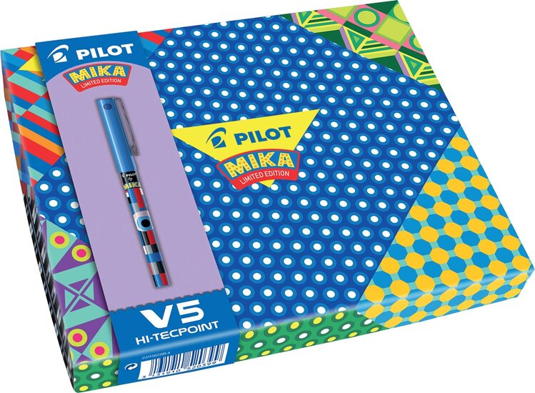 Pilot roller Hi-Tecpoint Mika Limited Edition, geschenkdoos met 6 rollers