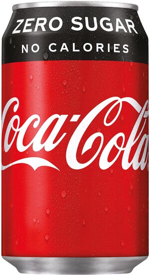 Coca-Cola Zero frisdrank, fat blik van 33 cl, pak van 24 stuks