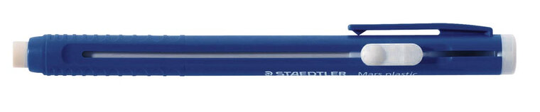 Staedtler gum Mars Plastic gumhouder, blauw lichaam