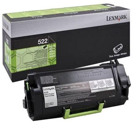 Lexmark Toner Kit zwart return program 522 - 6000 pagina&#039;s - 52D2000