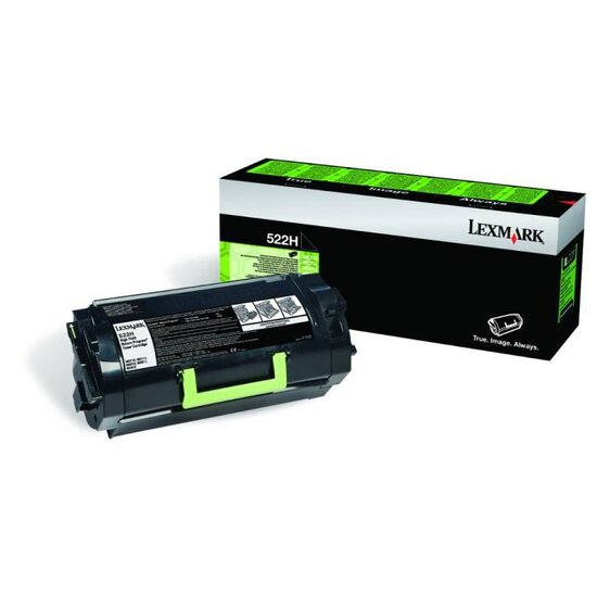 Lexmark toner zwart return program 522H, 25000 pagina&#039;s - OEM: 52D2H00