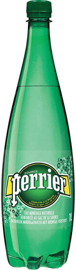 Perrier bruiswater, fles van 1 liter, pak van 6 stuks