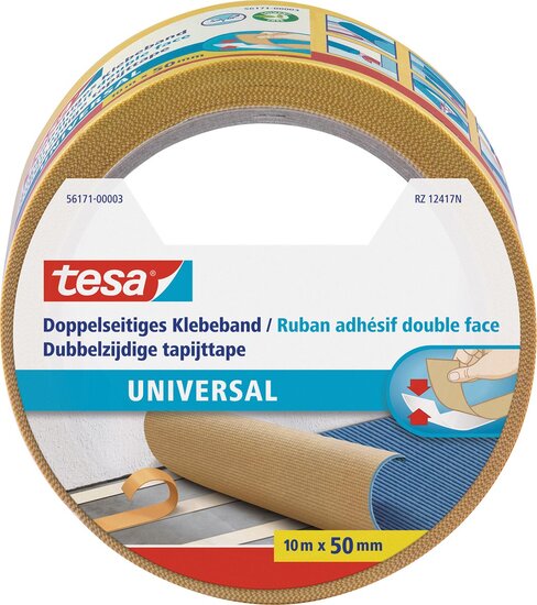 Tesa dubbelzijdige tapijttape ft 50 mm x 10 m